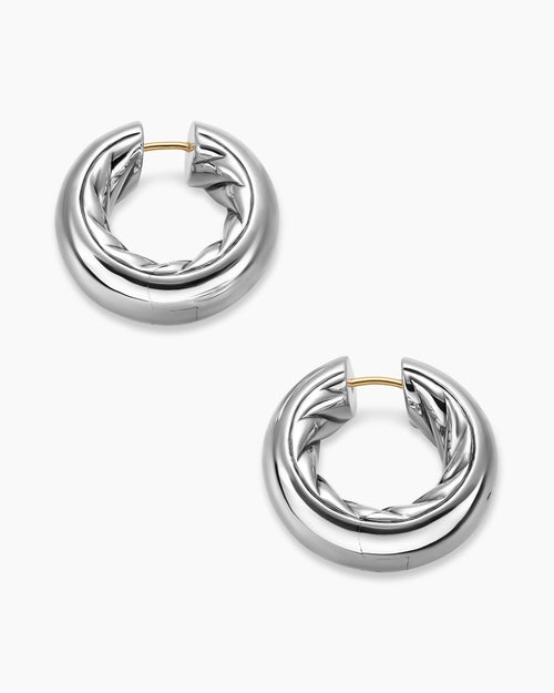 Womens DY Mercer® Hoop Earrings in Sterling Silver, 24.7mm